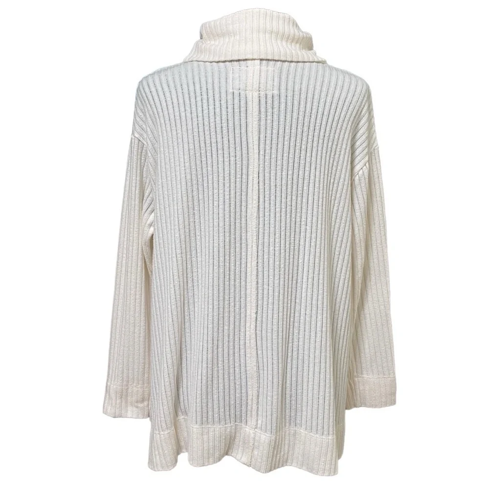 Maeve Anthropologie Vanna Sweater Size Small Cream Ribbed Cowl Neck Cozy Knit - Picture 5 of 9